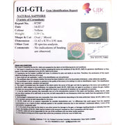 6.21 Ratti Natural yellow sapphire with Govt Lab Certificate-(15000)
